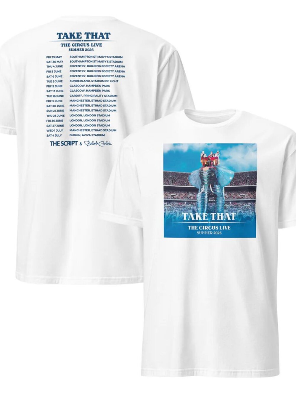 Take That The Circus Live 2026 Tour Shirt Unisex Summer Fan Tee